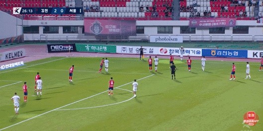 九游体育注册-韩K联半场：孟承雄传射，元基正破门，金泉尚武暂3-2FC首尔